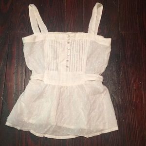 Delia’s White button tank top with bow